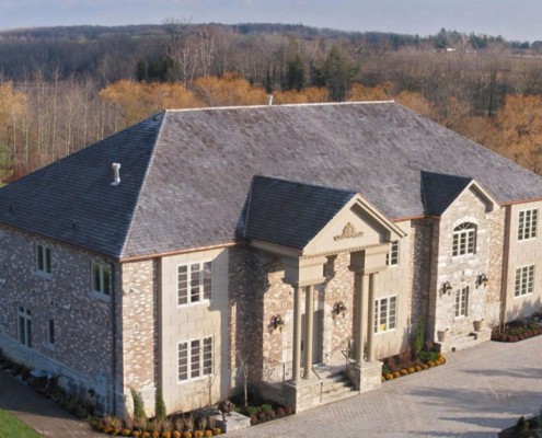 air view of custom home build by rs-homes