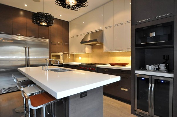 black and white custom kitchen