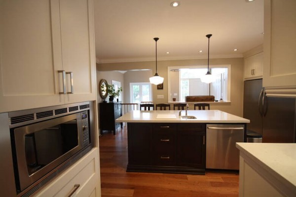 custom kitchen with wooden floor